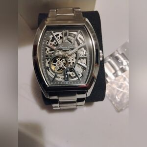 MENS Kenneth Cole Silver Skeleton Automatic Watch
